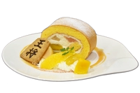 Shinooka peach jelly fruit roll cake made with Nagoya Cochin eggs画像