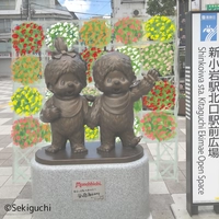 新小岩駅北口　モンチッチ銅像画像